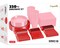 Exquisite 350 Pcs Plastic Plates for Party – Disposable Plates Set – 50 Each of 9" Dinner Plates, 7" Dessert Plates, Plastic Cups, Napkins & Plastic Cutlery – Plastic Dinnerware by Party Solids
